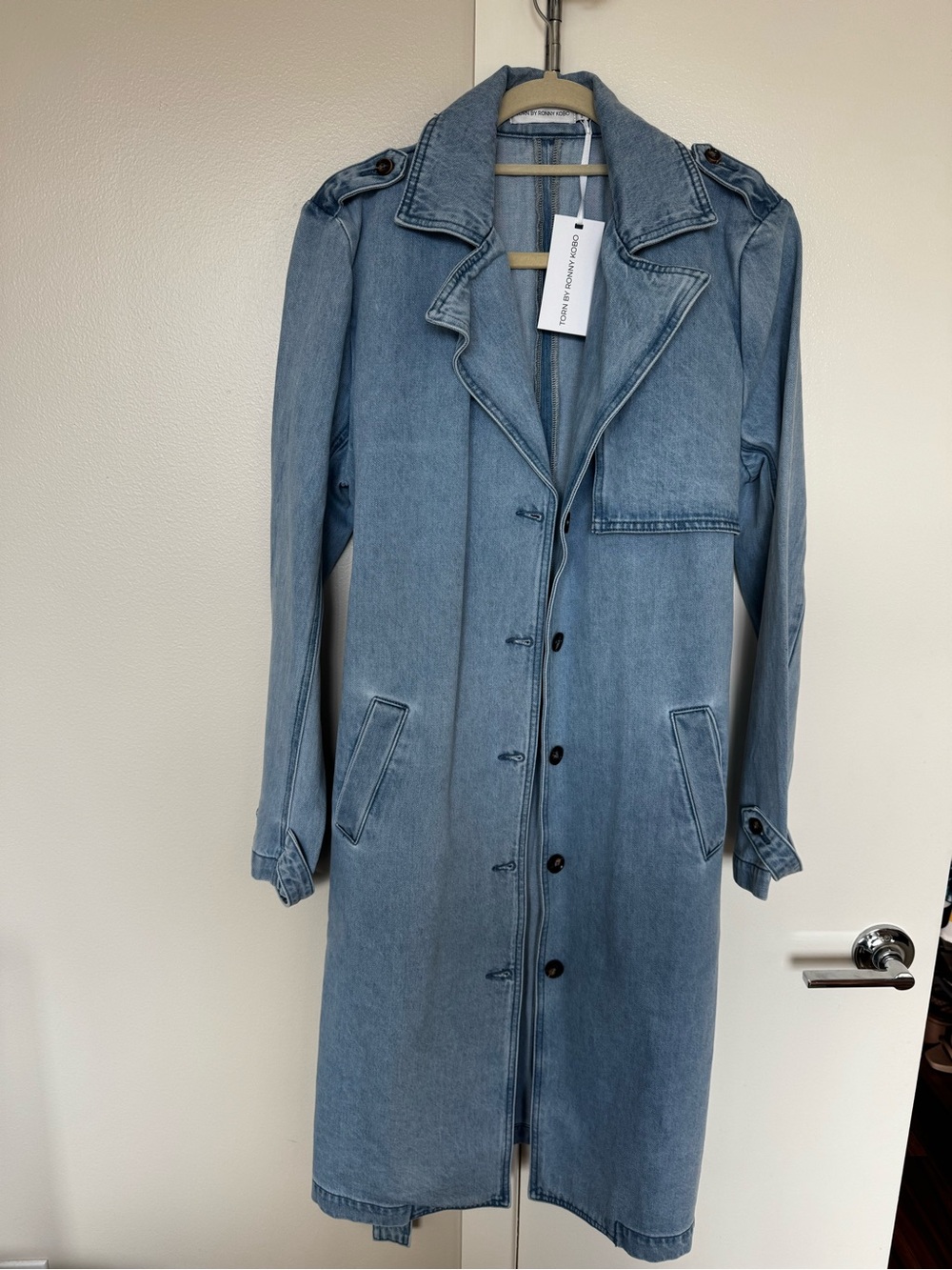 Torn by Ronny Kobo Long Denim jacket